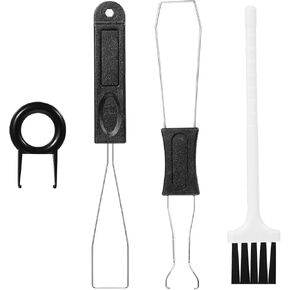 4PCS Keycap Puller Keyboard Switch Puller with Keyboard Cleaning Brush for Mechanical Keyboard, Stainless Steel Key Cap Removal Tool
