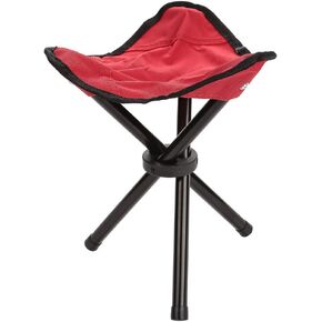 VBESTLIFE Portable Folding Tripod Chair, Oxford Cloth Steel Tube Camping Chair for Outdoor Camping Hiking Fishing Picnic BBQ Travel