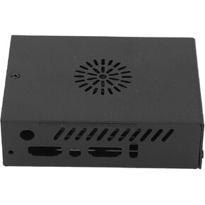 Asixxsix Orange Pi 5 Pro Case, Aluminum Alloy Protective Enclosure with Cooling Fan, Black, Metal Protective Case for OrangePi 5 Pro, Precise Hole Position