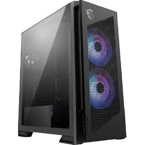 MSI MPG Velox 300R Airflow PZ - Mid-Tower Gaming PC Case - Tempered Glass Side Panel - 2 x 160 mm Dual Layer Blades Fans - Liquid Cooling Support up to 360mm Radiator - Mesh Panel for Airflow