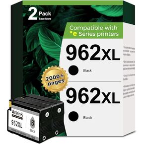 962XL 2 Black Ink Cartridges Replacement for HP 962 XL Work for OfficeJet Pro 9015e 9018e 9025e 9010 9015 9018 9020 9025 9012 9010e 9014e 9016e 9019e 9020e 9022e 9026e 9027e 9028e Printer, 2 Pack