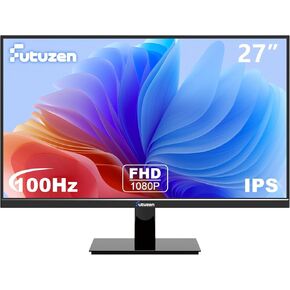 27 inch Office Computer Monitor IPS FHD 1080p 100Hz Work PC Monitor with Eye Care Ultra-Slim Bezel VESA Mountable Low Blue Light LED Monitors Anti Glare Screen HDMI/VGA Ports