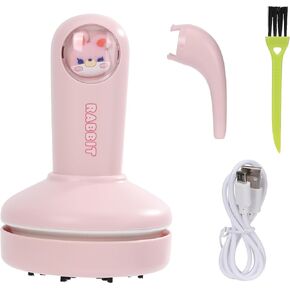 Mini Desktop Vacuum Cleaner Portable Cute Animal Shape USB Rechargeable Cordless Vacuum Cleaner 36 Degree Swivel for Cleaning Eraser Dust Computer Piano Keyboard (Pink)