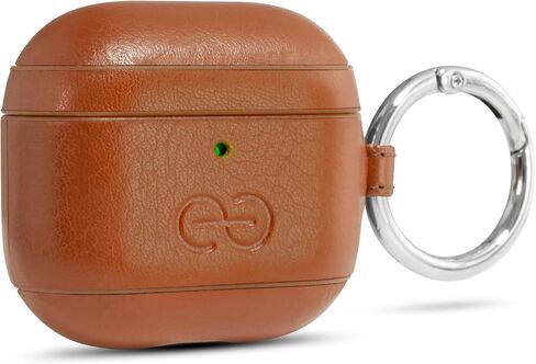 Dreem Om Case Cover with Keychain Clip Compatible with AirPods 4 for Apple AirPods 4th Generation, Vegan Leather AirPod Case for Men & Women, Luxury Earbuds Accessory for iPhone - Caramel in Kuwait