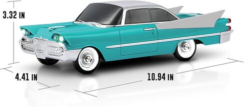 QFX Bluetooth 1959 Retro Classic Car Speaker, Dual 2-inch Speakers, Hands-Free Link, Built-in Microphone, FM Radio, and LED Party Lights, Red - BT-1959-RED in Kuwait