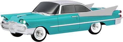 QFX Bluetooth 1959 Retro Classic Car Speaker, Dual 2-inch Speakers, Hands-Free Link, Built-in Microphone, FM Radio, and LED Party Lights, Red - BT-1959-RED in Kuwait