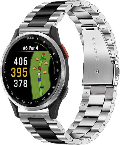 Compatible with Garmin Approach S44 Band, 20mm Quick Release Stainless Steel Metal Durable Replacement Strap Bracelet Compatible for Garmin Approach S50, S44, S42, S40 Smartwatch in Saudi Arabia
