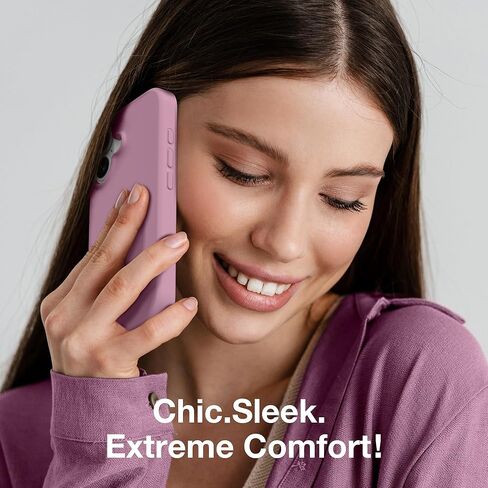 GONEZ Magnetic for iPhone 16 Case, Compatible with MagSafe, [Screen Protector + Camera Lens Protector], Silicone Shockproof Anti-Scratch Protective Phone Case 6.1 inch, Stone in Kuwait