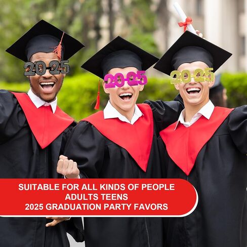 2025 New Years Eve Glasses - 4PCS, Happy New Year Party Supplies Favors Decorations Gifts, NYE Plastic Glasses Eyewear Photo Booth Props, Class of 2025 Graduation Party Accessories in Kuwait