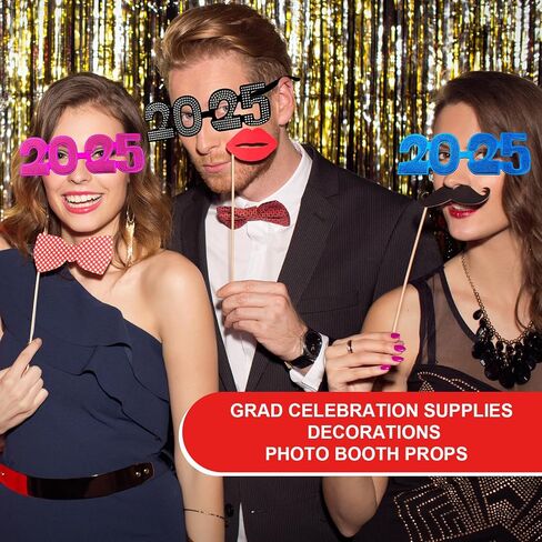 2025 New Years Eve Glasses - 4PCS, Happy New Year Party Supplies Favors Decorations Gifts, NYE Plastic Glasses Eyewear Photo Booth Props, Class of 2025 Graduation Party Accessories in Kuwait