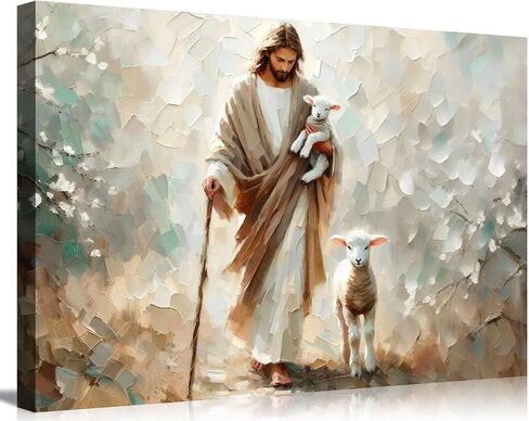 Jesus With Children Canvas Wall Art Christian Kids Room Wall Decor Picture Jesus Teaching Children Watercolor Poster Print for Kids Room Bedroom Church Decorations Ready To Hang in Saudi Arabia