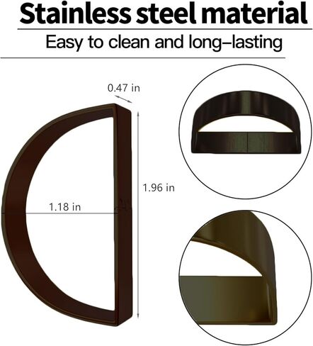 8 Pcs Gold Napkin Rings-Stainless Steel Napkin Rings,Metal Napkin Ring for Table Settings Wedding Christmas Party Dinner Table(Semicircle) in Kuwait