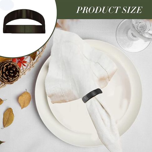 8 Pcs Gold Napkin Rings-Stainless Steel Napkin Rings,Metal Napkin Ring for Table Settings Wedding Christmas Party Dinner Table(Semicircle) in Kuwait