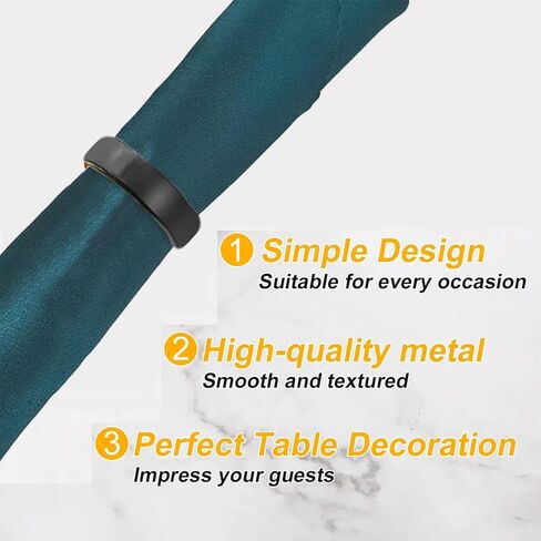 8 Pcs Gold Napkin Rings-Stainless Steel Napkin Rings,Metal Napkin Ring for Table Settings Wedding Christmas Party Dinner Table(Semicircle) in Kuwait