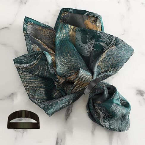 8 Pcs Gold Napkin Rings-Stainless Steel Napkin Rings,Metal Napkin Ring for Table Settings Wedding Christmas Party Dinner Table(Semicircle) in Kuwait