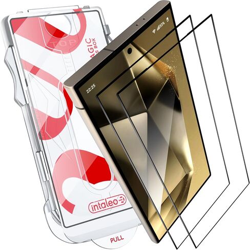 Screen Protector for Samsung S24 Ultra – Magic Box Tempered Glass Screen Protector Galaxy S24 Ultra (2 pcs) with Applicators for Easy Installation - 9H Hardness - S24 Ultra Accessories in Saudi Arabia