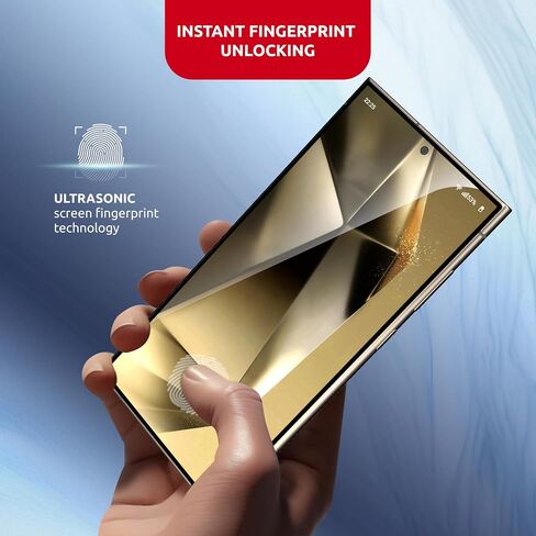 Screen Protector for Samsung S24 Ultra – Magic Box Tempered Glass Screen Protector Galaxy S24 Ultra (2 pcs) with Applicators for Easy Installation - 9H Hardness - S24 Ultra Accessories in Saudi Arabia
