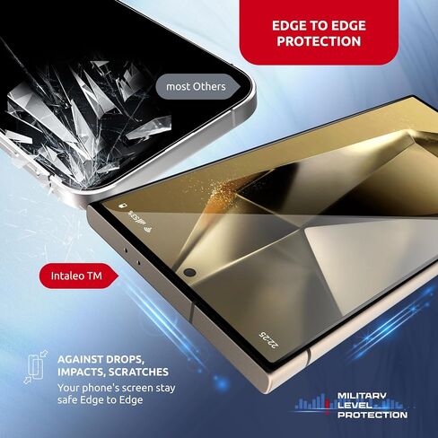 Screen Protector for Samsung S24 Ultra – Magic Box Tempered Glass Screen Protector Galaxy S24 Ultra (2 pcs) with Applicators for Easy Installation - 9H Hardness - S24 Ultra Accessories in Saudi Arabia