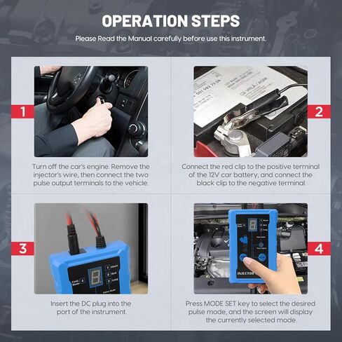 MR CARTOOL V30 Universal Fuel Injector Driverbox Gasoline Injectors Cleaner Tester Tool Use with Ultrasonic Cleaning Tank in Kuwait