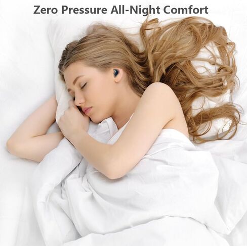 Wireless Invisible Sleep Headphones, Small Flat Fit Comfort Ware Sleeping Earbuds for Side Sleepers, Long Playtime LED Power Display Water Resistant Earphones for Sleeping Running Sports (Black) in Saudi Arabia