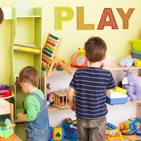 Play Sign for Playroom Wall Decor Wooden Playroom Sign 8 Inch Large Rattan Letters for Play Room Wall Decor Boho Nursery Wood Word Sign for Toddler Girls Boys Kids Bedroom Decorations in Saudi Arabia