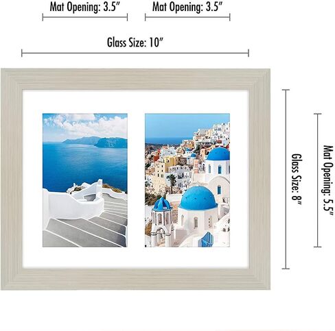 Americanflat 6x14 Collage Picture Frame with Shatter-Resistant Glass - Fits Two 4x6 Photos or One 6x14 Photo - Gallery Wall Frame Set - Signature Collection - Photo Frame for Wall or Tabletop – White in Saudi Arabia