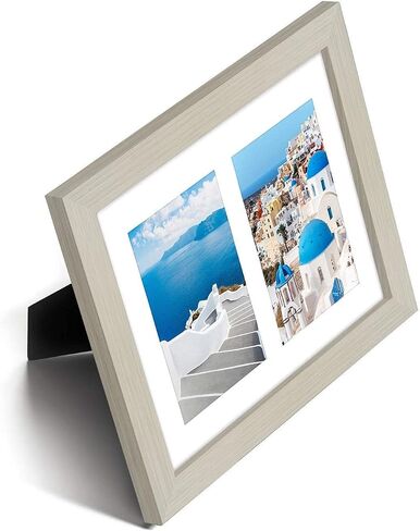 Americanflat 6x14 Collage Picture Frame with Shatter-Resistant Glass - Fits Two 4x6 Photos or One 6x14 Photo - Gallery Wall Frame Set - Signature Collection - Photo Frame for Wall or Tabletop – White in Saudi Arabia