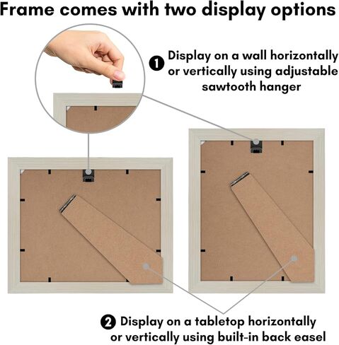 Americanflat 6x14 Collage Picture Frame with Shatter-Resistant Glass - Fits Two 4x6 Photos or One 6x14 Photo - Gallery Wall Frame Set - Signature Collection - Photo Frame for Wall or Tabletop – White in Saudi Arabia