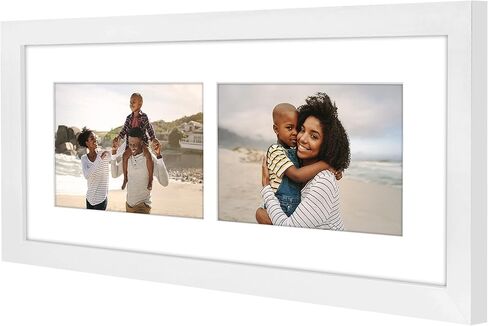 إطار صورة مجمعة مقاس 6 × 14 من Americanflat مع زجاج مقاوم للكسر - يناسب صورتين مقاس 4 × 6 أو صورة واحدة مقاس 6 × 14 - مجموعة إطارات حائط المعرض - مجموعة مميزة - إطار صور للحائط أو سطح الطاولة - أسود in Kuwait