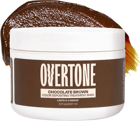 oVertone Haircare Color Depositing Conditioner - 8 oz Semi Permanent Hair Color with Shea Butter & Coconut Oil - Temporary Hair Color Dye - Vegan, Cruelty-Free - Blue for Brown Hair in Saudi Arabia