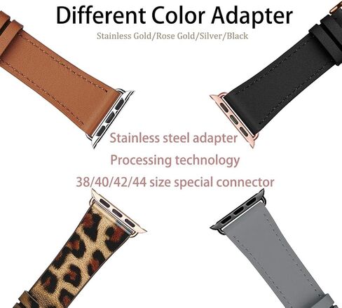 Bestig Leather Bands متوافق مع Apple Watch Band 38mm 40mm 41mm 42mm 44mm 45mm 46mm 49mm للنساء ، حزام معصم من الجلد الأصلي لـ Iwatch Ultra Se Series 10 9 8 7 5 4 3 2 1 in Kuwait