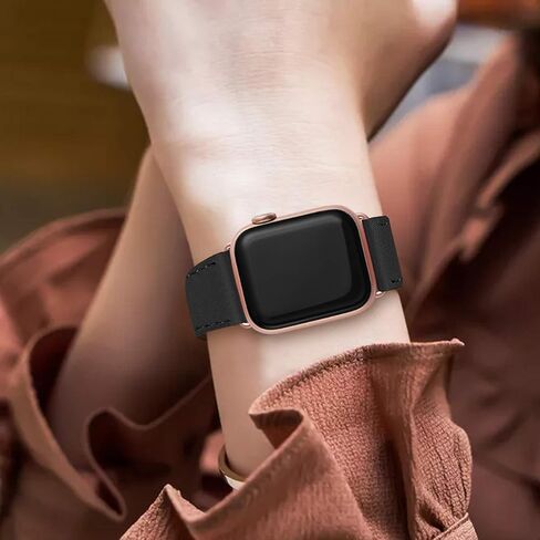 Bestig Leather Bands متوافق مع Apple Watch Band 38mm 40mm 41mm 42mm 44mm 45mm 46mm 49mm للنساء ، حزام معصم من الجلد الأصلي لـ Iwatch Ultra Se Series 10 9 8 7 5 4 3 2 1 in Kuwait