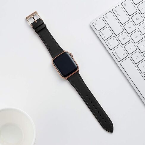 Bestig Leather Bands متوافق مع Apple Watch Band 38mm 40mm 41mm 42mm 44mm 45mm 46mm 49mm للنساء ، حزام معصم من الجلد الأصلي لـ Iwatch Ultra Se Series 10 9 8 7 5 4 3 2 1 in Kuwait