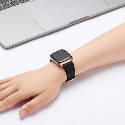 Bestig Leather Bands متوافق مع Apple Watch Band 38mm 40mm 41mm 42mm 44mm 45mm 46mm 49mm للنساء ، حزام معصم من الجلد الأصلي لـ Iwatch Ultra Se Series 10 9 8 7 5 4 3 2 1 in Kuwait