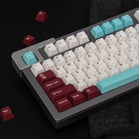 163 Keys Classic Blue Keycaps Cherry Doubleshot Keycaps Set Fit for ISO ANSI 95% 75% 65% 60% Mechanical Keyboard Cherry Mx Gateron Switches in Kuwait