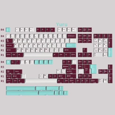 163 Keys Classic Blue Keycaps Cherry Doubleshot Keycaps Set Fit for ISO ANSI 95% 75% 65% 60% Mechanical Keyboard Cherry Mx Gateron Switches in Kuwait