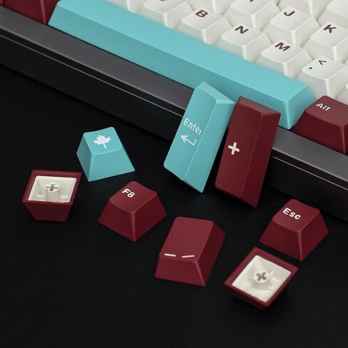 163 Keys Classic Blue Keycaps Cherry Doubleshot Keycaps Set Fit for ISO ANSI 95% 75% 65% 60% Mechanical Keyboard Cherry Mx Gateron Switches in Kuwait