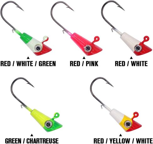 Shad Darts Crappie Jigs Head Bucktail Hair Jig for American Shad Crappie Bass Fishing Lures 1/16oz 1/8oz 1/32oz 1/4oz 25 pack in Kuwait