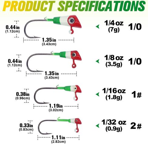 Shad Darts Crappie Jigs Head Bucktail Hair Jig for American Shad Crappie Bass Fishing Lures 1/16oz 1/8oz 1/32oz 1/4oz 25 pack in Kuwait