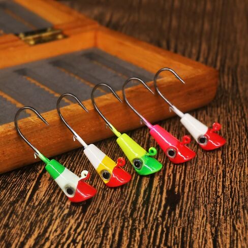 Shad Darts Crappie Jigs Head Bucktail Hair Jig for American Shad Crappie Bass Fishing Lures 1/16oz 1/8oz 1/32oz 1/4oz 25 Pack in Kuwait