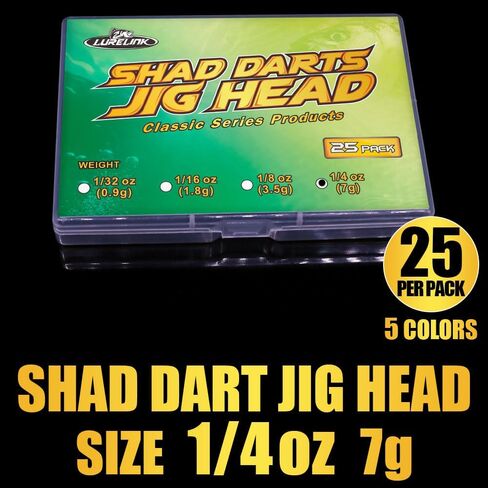 Shad Darts Crappie Jigs Head Bucktail Hair Jig for American Shad Crappie Bass Fishing Lures 1/16oz 1/8oz 1/32oz 1/4oz 25 pack in Kuwait
