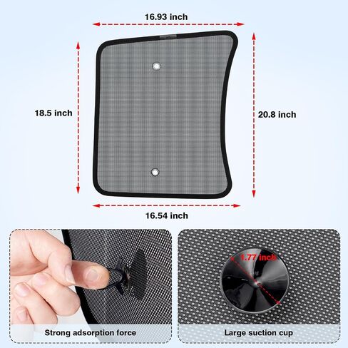 KUST Upgraded 2PCS Side Window Sun Shade for Semi Truck, 23.6x21.6inch Side Window Shade for RV Semi Truck,Volvo VNL,International Trucks,and Freightliner,Sunshade with Suction Cup, UV Protection in Kuwait