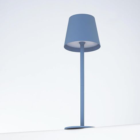 Versa LED Cordless USB-C Re-Chargeable Desk Lamp, 5200mAh Battery Operated with 3 Color Temperature 2700K-3000K-3500K and Fingertip Touch On/Off Plus Dimming with Two 5in Adj Height Stems in Sky Blue in Saudi Arabia