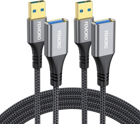 كبل امتداد USB حزمة 3 قدم من 2 ، 5 جيجابت في الثانية/60 واط نقل البيانات وشحن Sync USB النوع A 3.0 موسع ذكر إلى أنثى لرصد لوحة مفاتيح الشاحن SSD Flash Camera SSD والمزيد in Kuwait