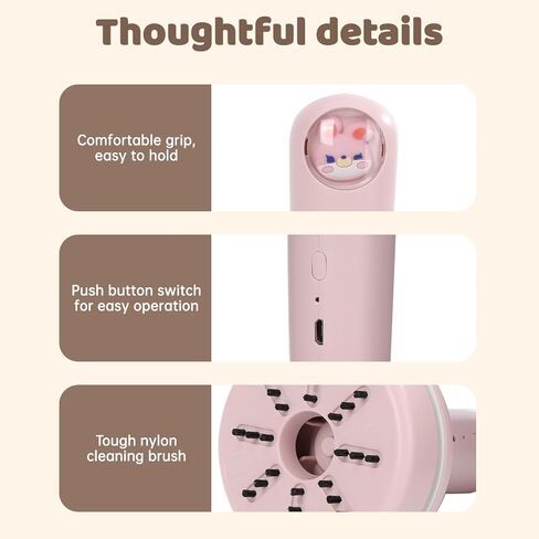 Mini Desktop Vacuum Cleaner Portable Cute Animal Shape USB Rechargeable Cordless Vacuum Cleaner 36 Degree Swivel for Cleaning Eraser Dust Computer Piano Keyboard (Pink) in Saudi Arabia