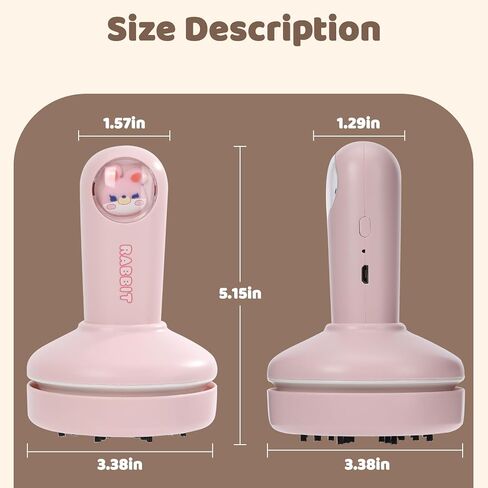 Mini Desktop Vacuum Cleaner Portable Cute Animal Shape USB Rechargeable Cordless Vacuum Cleaner 36 Degree Swivel for Cleaning Eraser Dust Computer Piano Keyboard (Pink) in Saudi Arabia