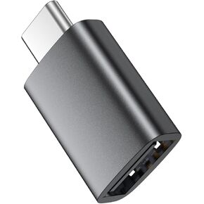 MoKo USB C Male to USB A Female Adapter 3.2 Gen 2 10Gbps Converter, Compatible with iPhone 15 Pro Max, MacBook Pro, iPad, iMac, Thunderbolt 4/3 Devices, 1 Pack