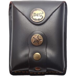 Genuine Leather Ammo Pouch for Slingshot Steel Balls Ammo Storage Slingshot Pellet Guns BB Gun Ammo Hunting Outdoor Exercise Waist Pack Ammo Pouch with Magnet for Steel Balls Ammunition
