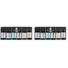 Top 6 Aromatherapy Oil Kit, 100% Pure Therapeutic Grade Essential Oils - Lavender, Peppermint, Eucalyptus, Tea Tree, Lemongrass and Sweet Orange - 10ml