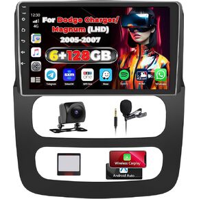8Core 6+128G Inefala for Dodge RAM 1500/2500/3500 2002-2005 Android Car Stereo with Wireless Carplay Android Auto, 9" Touchscreen with GPS WiFi Bluetooth FM/RDS 32EQ DSP 59UI SWC Backup Camera Canbus